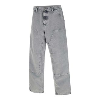 Carhartt Work in Progress Straight Fit Jeans, male, Black, W30, Double Knee Pant