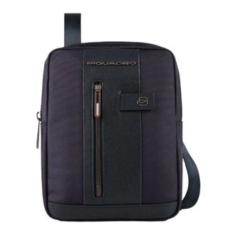 Piquadro Blue Leather and Fabric Bag - male - Piquadro - Cross Body Bags - Blue - ONE SIZE - Bags