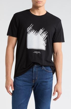 AG - Adriano Goldschmied Bryce Graphic T-Shirt in Shadow Line True Black at Nordstrom Rack, Size X-Small
