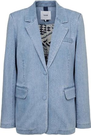 N&uuml;mph Nualetta Blazer - Dames - Blazers - Blauw - XL - Katoen - Jassen