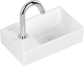 Villeroy & Boch Avento fonteinset - 36x22x11cm - kraangat links - chromen fonteinkraan - glans wit