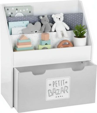 Atmosphera Estanter&iacute;a Con Contenedor Y Ruedines En Color Grisl. 62,7 X P. 30 X H. 70 Cm - Gris