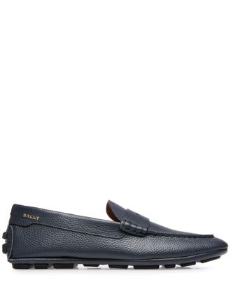 Bally Kerbs Driver in Grained Leather wide foot morphology - Black