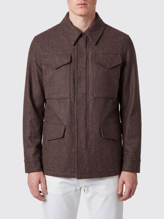 Eleventy Wool and Cashmere Blend Shirt Jacket with Patch Pockets