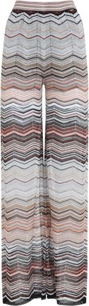 Missoni Red And Beige Viscose Pants-Donna