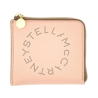 Stella McCartney Accessoires, Dames, Roze, ONE Size, Perforated Logo Zip Wallet
