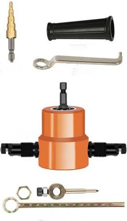 OEM Kit De 5 Piezas De Portaherramientas Met&aacute;licos: Herramientas El&eacute;ctricas, Portaherramientas De Doble Cabezal Para Brocas Y Punzonadoras