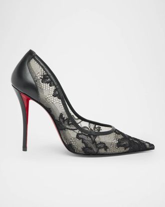 Christian Louboutin 100mm Miss Z Lace Pumps