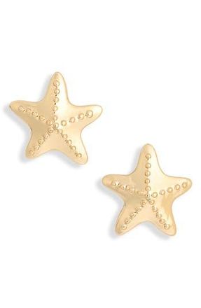 Nordstrom Rack Textured Starfish Stud Earrings in Gold at Nordstrom Rack