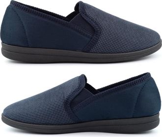 Generic Mens Slip On Slippers Size 6 Boys Slipper Size 14 Extra Large Slippers Mens Carpet Slipper Extra Large Memory Foam Slip On Sizes 6-14 Navy 10 UK