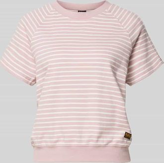 G-Star Relaxed Fit T-Shirt aus Baumwoll-Mix mit Label-Patch in Hellrosa Melange, Gr&ouml;&szlig;e XL