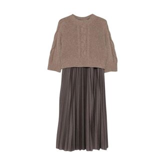 Max Mara Vestido Wkdcalco - Dresses - Mujer - Marr&oacute;n - S