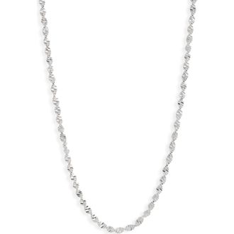 Nordstrom Spiral Chain Necklace in Sterling Silver Plated at Nordstrom
