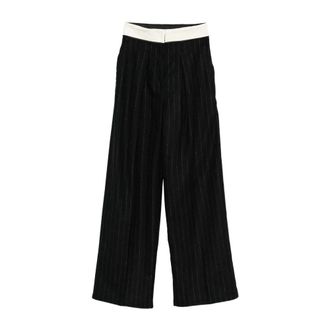 Forte_Forte Broeken, Dames, Zwart, S, Wijde broek