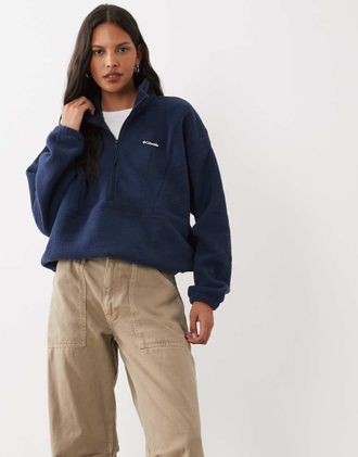 Columbia Timber Meadow fleece con mezza zip navy-blu navy