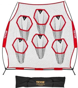 OEM Red De Lanzamiento Para Entrenador De F&uacute;tbol, 274 X 106 X 243 Cm, Con 6 Bolsillos Para Objetivos, Ideal Para Entrenamiento De Tiro Al Blanco Y Precisi