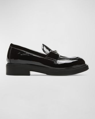 La Canadienne Celine Patent Chain Slip-On Loafers