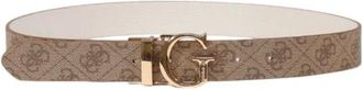 Guess Accessoires, Dames, Beige, L, Polyester, Calista 4G Logo Belt