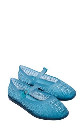 Melissa Harper Mary Jane Jelly Flat in Transparent Blue at Nordstrom, Size 5