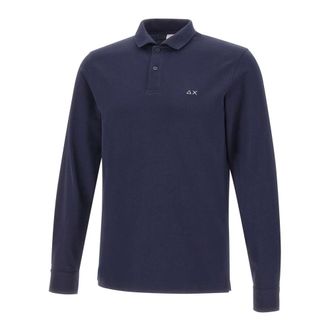 Sun 68 Polo Shirts, male, Blue, Size: M Sun68 T-shirts and Polos