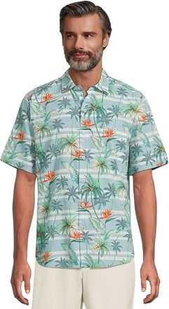 Tommy Bahama Nova Wave Palmero Stripe Mens T Shirt Blue Whisper : XL, Cotton/Lyocell/Spandex