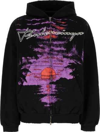 Balenciaga Zip-through Sweatshirt - Dames - Vesten met rits - Zwart - XS - Hoodies & sweatvesten