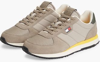 Tommy Hilfiger Mens Tommy Jeans Low-Top Runner Sneaker - Taupe Clay / Pewter Green - US 11.5 / EU 45