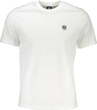North Sails Katoenen T-shirt met korte mouwen en logo - Heren - T-shirts - Wit - 3XL - Katoen - Tops