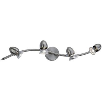 Top-Light Applique Moderna Two Penny Metallo Nichel Satinato 4 Luci Gu10