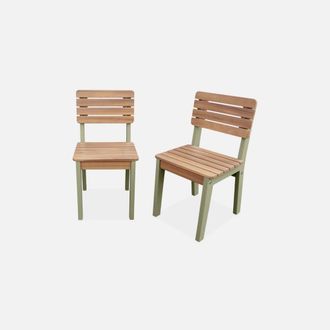 Sweeek Silla Infantil De Madera Interior/exterior, Set De 2