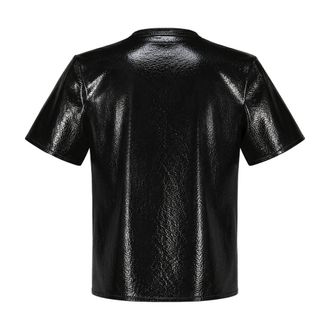 Courr&egrave;ges Womens Ss T-Shirt - Courreges Vinyl Black Other Concept-Store Ready-To-Wear