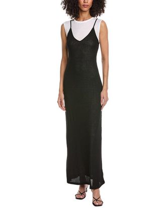 Leset Rozzi V Neck Muscle Maxi Dress