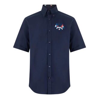 Paul & Shark Overhemden, Heren, Blauw, XL, Katoen, Short Sleeve Shirt