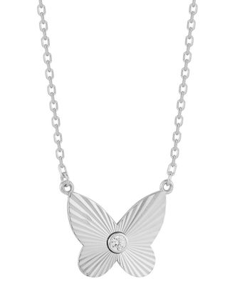 Sphera Milano Dnu 0 Units Sold Sphera Milano Silver Cz Butterfly Necklace
