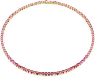 Swarovski Matrix Tennis Ketting - Dames - Kettingen - Roze - ONE Size - Accessoires