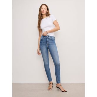Good American Womens Always Fits Good Legs Skinny Jeans | Extra Stretch, Flat Tummy Tech, Gap-Proof Waistband | Indigo, Size 28-32 Plus | Goo