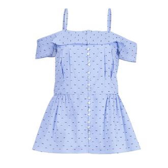 Derek Lam Womens Off Shoulder Blouse In Blue