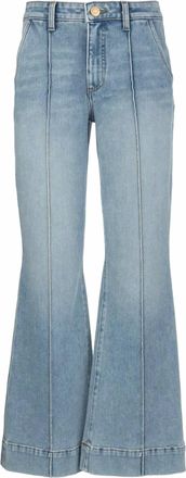 Kut from the Kloth Womens Ana Ab Fab Flare Jeans With Pintuck In Medium Blue