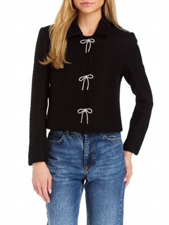Drew Cris Tweed Jacket In Black