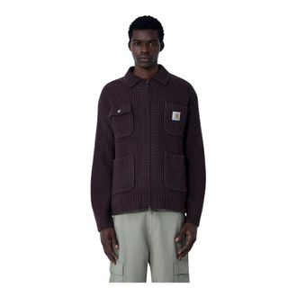 Carhartt Work in Progress Carhartt Wip, Cardigans, male, Brown, Size: XL Chore Knit Cardigan
