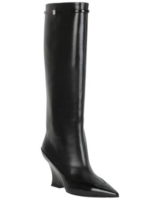 Givenchy Raven Tall Leather Wedge Boot