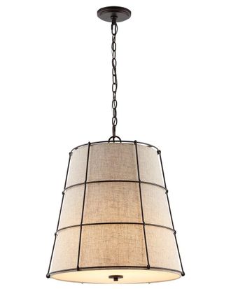 Jonathan Y Designs Jonathan Y Silas 19In 3-Light Rustic Farmhouse Iron Led Pendant