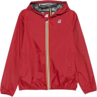 K-Way Jack Plus Dot Jacket - Heren - Regenjassen - Rood - M - Nylon - Jassen