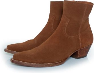 Saint Laurent Saint Laurent Lukas westernlaarzen in bruin suède