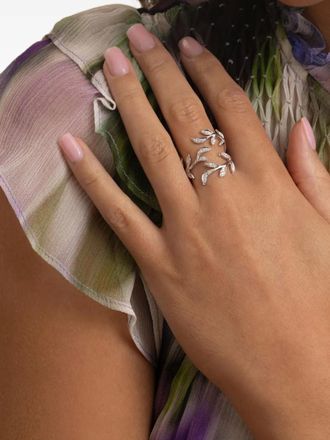 St&eacute;f&egrave;re 18K white gold garden-bloom diamond ring - women - Diamond/18kt White Gold - 7 - Silver