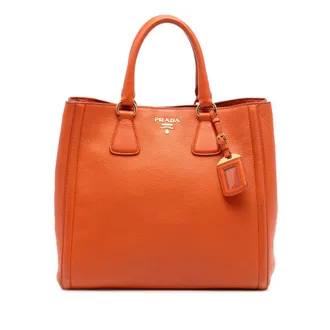 Prada Pre-owned Prada Vitello Daino Open Convertible Tote Ladies XPBSRD8EZVCSQ939