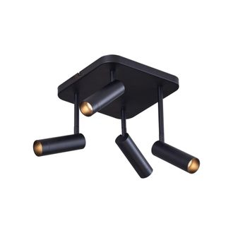 QAZQA Foco techo redondo negro GU10 35 mm