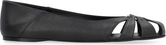Ferragamo Leren Ballerinas - Dames - Ballerinas - Zwart - 39 1/2 EU - Leer - Schoenen