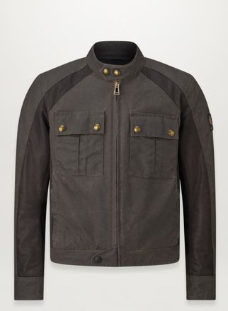 Belstaff Temple Motorcycle Jacket Mens Waxed Cotton Mahogany Size 2XL