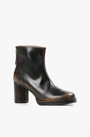 All Black Womens Distressed Lady Ankle Boots In Black